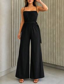 Women Jumpsuits - Black - View 2