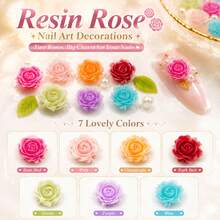 150pcs Mixed Color Floral Acrylic Set, Suitable For DIY Jewelry, Nail Art, Phone Case, Clothing And Handmade Accessories Material - DIY - View 3