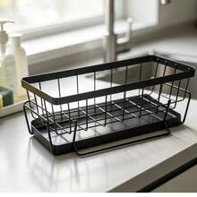 Kitchen Storage Rack, Cleaning & Draining Shelf, Moisture-Proof, No-Drill Installation, Multi-Function Sponge Holder For Faucet, Home Use, Wholesale - Multicolor - View 7