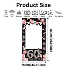 AFYPRTY 1pc Black & Pink Diamond Birthday Photo Booth Backdrop Frame Wall, Polyester Fabric, Birthday Party Selfie Photo Prop Decoration, Suitable For 18, 21, 30, 40, 50, 60, 70, 80, 90th Birthday Party Decor - Rose Gold - View 19