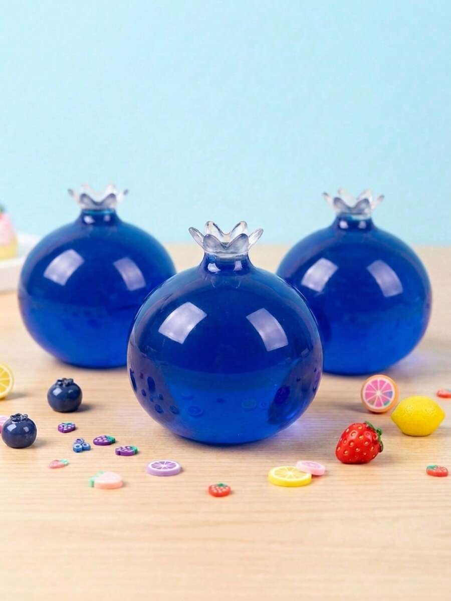 Soothing Giant Blueberry Stress Relief Toy, Blueberry-Shaped Jelly Texture Squeeze Toy, Slow Rebound Soft Squeezable Stress Relief Toy, Cute Aesthetic Sensory Toy For Teens, Ideal Party Favor And Birthday Holiday Gift, Halloween Party Favor, Halloween Gift Basket Filler - Multicolor - View 1