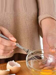 1/3pcs Mini Egg Beater, Stainless Steel Egg Whisk, Mixing And Stirring, Baking Tools, Kitchen Gadgets, Kitchen Supplies - Multicolor - View 5