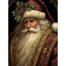 1PC DIY 5D Diamond Painting Kit Santa Claus Pattern - Round Full Drill Art Mosaic Craft, Home Wall Decor, Unframed - No Frame - View 9