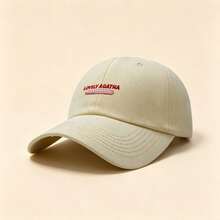 1pc LOVELY Letter Embroidered Baseball Cap Solid Color Adjustable Soft Brim Casual Sun Hat Unisex Dad Hat - Multicolor - View 11