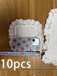 1pc/6pcs/10pcs Korean Ins Style Heart Lace Small Napkin Placemat, Multi-Purpose Dust Cover Cloth For Food Photography - Multicolor - View 16