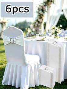 50PCS Elastic Chair Bowknot Chair Covers With Buckle Slider, Suitable For Wedding, Party, Reception, Ceremony, Banquet Decoration, Applicable To Different Themes, Enhancing Decoration For Wedding, Graduation, Party, Engagement, Baby Shower, Banquet, Business Exhibition And Other Special Events - Multicolor - View 20