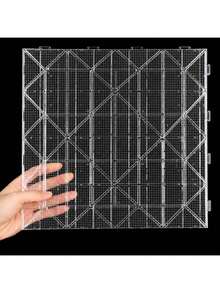 1pc Large 104-Hole Square Transparent White Perler Bead Template Board With Scale, Glitter Heat Transfer Paper For Shiny Gradient Effect, Perler Bead DIY Tool Kit, Perler Bead Crafting Materials, Birthday Gift And Holiday Party Small Gift, Back To School Season - Mixed - View 11