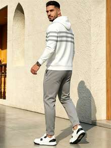 Men's Business Printed Hoodie & Pants Set - Multicolor - View 5