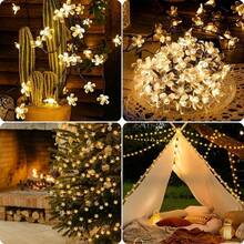 1pc 5m 7m 12m 20 50 100LED 8-Mode Solar Flower Fairy Lights, Outdoor Waterproof, Holiday Party Decoration, Garden Yard Decoration LED String Lights - Solar Cherry Blossom - View 7