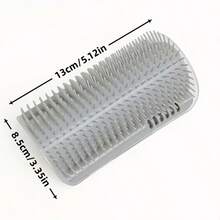 Wall-Mounted Cat Scratching & Grooming Brush - Self-Grooming Corner Comb - Scratching Board Toy - Deshedding Massage Comb | Pet Grooming Tool - Self-Grooming Corner Comb, Indoor Pet Massage Tool - Easy To Clean, Ergonomic Pet Comb - Space-Saving Pet Grooming Tool, Suitable For Deshedding And Grooming - Multicolor - View 9