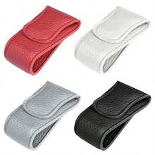 Car Sun Visor Glasses Holder - Magnetic Buckle Leather Material, One-Hand Operation, Non-Destructive Installation, Suitable For All Car Models, Car Interior Glasses Holder And Card Holder - Eyeglasses Clip - View 8