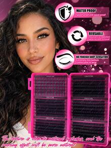 CMAYOME 600/684/708/720pcsDIY Eyelash Clusters, Baby Eyes, Anime Eyelashes, Enlarged Eyelashes For Both Eyes, Elongated Eye Tails, Suitable For Various Makeup Looks, Popular Eyelashes Small And Cheap, Suitable For Daily Use, Parties - DD - View 7