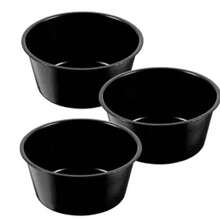 Nonstick Round Stainless Steel Pudding Cup Molds For Baking Cakes Muffins And Cheesecakes Easy Release Kitchen Bakeware - Black - View 1