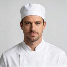 Adjustable Classic Chef Hat, Pleated Chef Hat, Unisex Breathable Tall Chef Hat, Suitable For Cafe, Restaurant, Kitchen - 1Pc - View 13