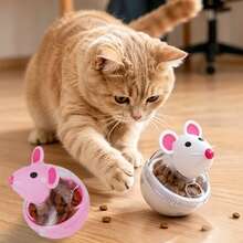 Mouse-Shaped Cat Treat Dispenser Toy, Interactive Rolling Food Puzzle Feeder, Suitable For Cats And Small Dogs, Enrichment Toy To Stimulate Pet's Sense Of Smell, Indoor Pet Slow Feeding Game - Multicolor - View 12