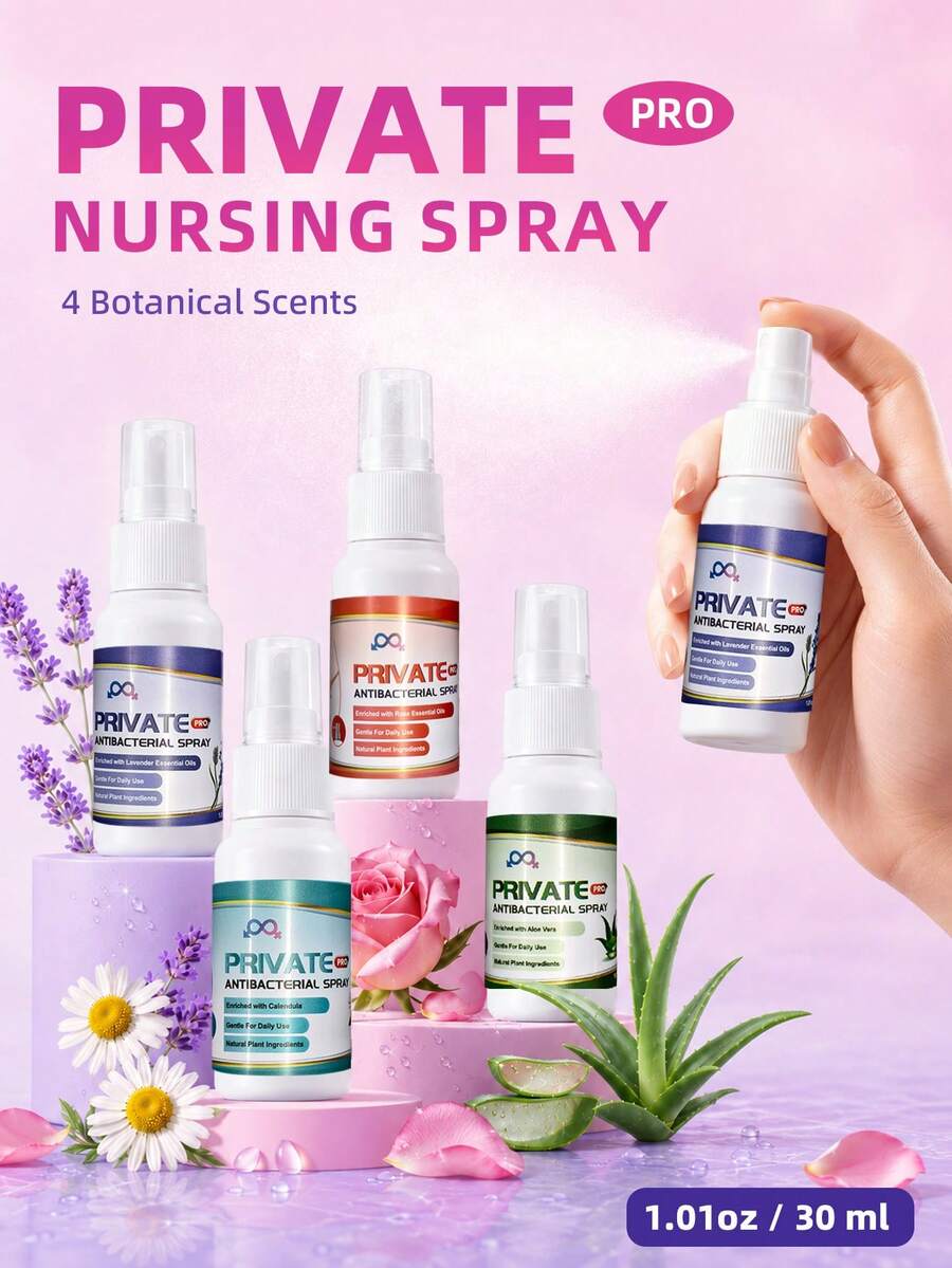 Semprotan Perawatan Kewanitaan 30ml; 4 Varian: Lidah Buaya, Kamomil, Lavender, Mawar; Meredakan Kekeringan; Tidak Lengket; Lembut dan Tidak Iritasi; Desain Portabel untuk Digunakan Kapan Saja, Di Mana Saja. - semprotan kebersihan kewanitaan - View 1