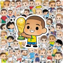 FIFA 50張克里斯蒂亞諾·羅納爾多與梅西足球貼紙，可愛卡通球員，7號與10號球衣，獎盃與足球圖案，適合球迷 - 多色1 - 查看 4