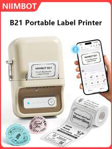 NiiMbot B21 Mini Thermal Label Printer 20-50mm Wireless Bluetooth Portable Self-Adhesive Label Printer For Office Barcode Labels - Multicolor - View 1