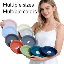1pc Plastic Round Flower Pot Tray Base Mat, Anti-Leakage, Random Color - Size 6 - View 4