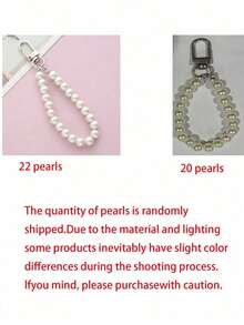 Transparent Wavy Edge Card Holder Keychain With Pearl Chain And Star Clasp, Durable And Fashionable, Designed For Women, Playful And Practical Plastic Structure, Campus Essential, Beautiful Design, Can Store ID Card, Bank Card, Bus Card And Keys, Campus Commute Essential Document Protector, Student Campus Commute Essential, Practical And Fashionable - Multicolor - View 9