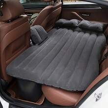 1pc Modern Minimalist Double Outdoor Camping Inflatable Mattress, Car Back Seat Inflatable Mattress, With 2 Inflatable Pillows And Foot Mat, Multi-Functional Portable Foldable PVC Inflatable Mattress, Non-Electric, Suitable For Outdoor Enthusiasts - Grey - View 9