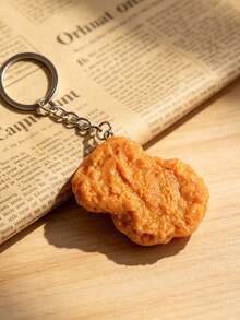 Chicken Nuggets, Chicken Drumstick Keychain, Food Accessory Cute Car Keychain, Realistic Fried Chicken Keychain - Key Chain - View 3