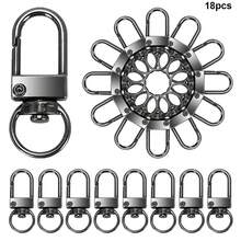 18PCS Alloy Keychain Clips, Rotating Spring Hooks, Lobster Clasp, Suitable For DIY Keychains, Wallet Backpack Charms, Pet Collar Accessories, Car Home Key Storage, Lanyards, DIY Handicrafts (3 Colors Available) - 2.5G Door Latch - View 9