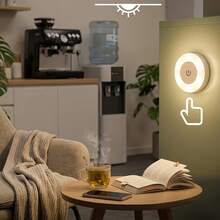 1pc Cabinet Light [USB Night Light] Magnetic USB Night Light - Type-C Charging, Touch Switch, 3 Color Changing, Adjustable Brightness, Portable, Suitable For Bedroom And Hallway - A - View 7
