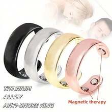 1pc Unisex Anti-Snoring Rings - Dual Magnetic Therapy Rings, Adjustable Finger Rings, Reusable, No Battery Required, Sleep Aid | Adjustable Ring | Magnetic Ring - Multicolor - View 2