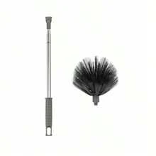 Roof Ceiling Dusting Tool With Extension Pole, SpiderWeb Duster, Spider Web Cleaning Brush And CeilingFan Duster Set, 15-100 Inch Stainless Steel TelescopicPole, Washable - Multi-color - View 13
