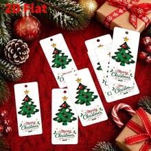 100 buah Label Hadiah Pohon Natal dengan Tali Rami - Label Hadiah Kertas Selamat Natal, Label Gantung Meriah untuk Hadiah Natal, Pembungkus Hadiah & Dekorasi Suvenir Pesta, Perlengkapan Pesta Natal - MultiWarna - View 4