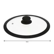 Pokrywa Ø24cm, Szkło Kinghoff - Black - View 3