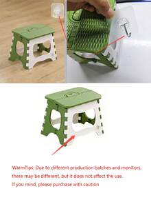 Foldable Stool With Portable Handle, Space-Saving Design, Can Be Used As Shoe Changing Stool, Kitchen Step Stool, Bathroom Stool, Outdoor Camping Stool, Lightweight And Durable, Ready To Use, Multi-Scenario Storage Solution - Multicolor - View 10
