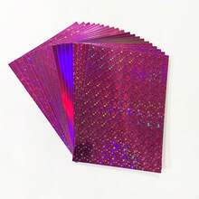 24 Sheets Metal Laser Handmade Cardstock Set, A4 Multicolor Shiny Glitter Thick Paper, Starlight Shimmer Texture, Gift Box Packaging / Party Decoration / Scrapbook DIY / Greeting Card Making Specialized Craft Paper - 24-pack Assorted Holographic Cardstock - View 15