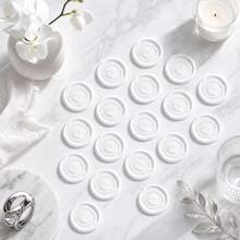20pcs 3D Swan Wax Seal Stamps, Exquisite Embossed Design, Suitable For Wedding Invitation Sealing, Wedding Place Card Marking, Also Applicable For Holiday Gift Packaging And Sealing, Handmade DIY - Pearlescent White - View 11
