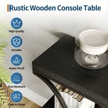 Sofa & Console Tables - Black Wood Grain - View 4