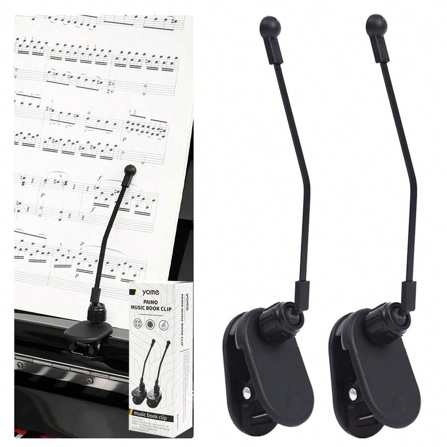 Piano Music Stand Suitable For Upright Piano, Grand Piano, Electronic Keyboard And Standard Music Stand. It Is Portable, Convenient, Flexible And Highly Compatible, An Essential Tool For Learning Piano. - Black - View 1