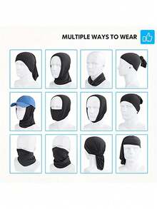 1pc Unisex Balaclava Face Mask, Cycling Face Mask, Sun Protection Mask, Dustproof & Windproof Mask, Suitable For Daily Use, Outdoor Hiking, Climbing, Cycling, Camping, Back To School, Autumn Essential - Multicolor - View 6