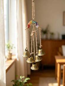 1pc Crystal Tree Of Life, Vintage Bell Wind Chime, Door Handle Room Garden Home Decor Hanging Ornament, Car Pendant, Holiday Decoration - one-size - View 6