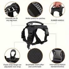 Anti-Escape Black Breathable Pet Vest, Suitable For Small And Medium Dogs And Cats, For Outdoor Walking And Travel, No Pulling On Pet Chest Harness - Black - View 6