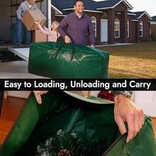 Waterproof Storage Bag For 240 Cm Tall Artificial Christmas Trees – This Robust And Durable Storage Bag For Christmas Trees Is Equipped With A Zipper And Sturdy Carrying Handles. - Green - View 3