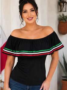 Women Knit Tops - Black - View 8
