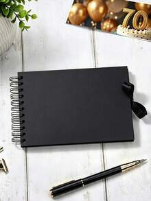 個性化心形剪貼簿相簿，DIY紀念記憶書，適用生日 16 18 21 30 40 50 60 70 80、婚禮賓客簽到簿，手工禮物送給家人、伴侶、同學，訪客登記簿，互動式紀念品 - 彩色 - 查看 14