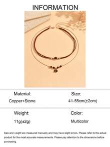 2pcs/Set Vintage Casual Brown Cord Decor Tiger Eye Stone Pendant Necklace Fashion Popular Women's Neck Jewelry Suitable For Daily Wear, Outings, Shopping, Vacation And Travel - Multicolor - View 5