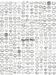 68/66/22pcs Multi-Piece Stackable Fashion Minimalist Elegant Exquisite Vintage Design Geometric Ribbon Flower Leaf Heart Faux Pearl Rhinestone Shiny Star Moon Eye Oil Drop Cross Chain Square Round Butterfly Cross Multi-Layer Wave Twist Smooth Plain Metal Style Rings Set For Holiday Vacation Party Date Gift Daily Commute Wear - Silver - View 7