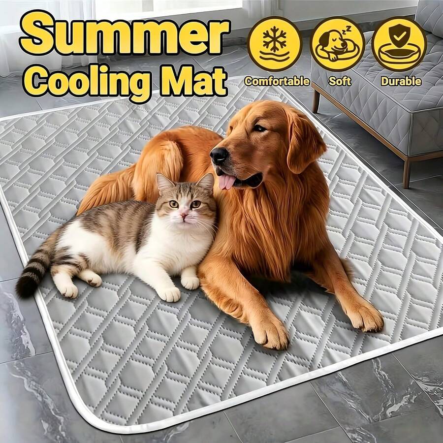 1PC Dog Pee Pad/Pet Bed Mat/Cooling Fabric Pet Cooling Pad/Lightweight Washable/Pet Cage, Pet Bed, Car, Outdoor, Indoor/Outdoor Pet Cooling Mat (Dog Supplies/Dog Accessories/Pet Supplies/Canine Supplies/Happy Puppy/Puppy)