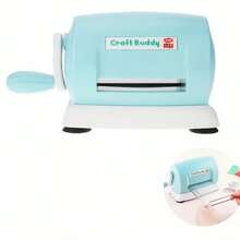 1 Set Embossing Machine, Combine With Different Floral Templates To Cut Out Various Patterns On Cardboard Blue/Pink Manual Embossing Machine With Embossing Plate/Manual Embossing Paper Craft Machine, 1pc Die Cutting Machine With 2pcs Cutting Pads - A - View 5