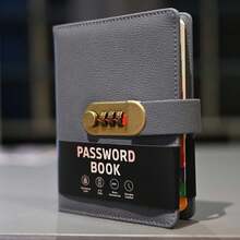 Premium Locked Password Notebook With Alphabetical Index Tabs, Hardcover Secure Log Book, Personal Diary For Recording Website Usernames & Confidential Notes, 14.99cm*9.91cm Portable Password Storage Book - B6 - View 13