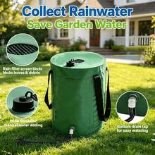 20‑30L Foldable Rainwater Collection Tank Portable Outdoor Water Storage Container With Hose & Faucet Accessories For Yard Plant Irrigation - Green - View 8