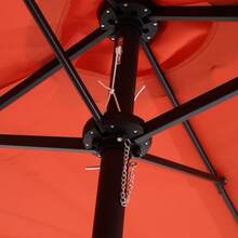 14.8 Ft Double Sided Outdoor Rectangular Large With Crank ( Orange )(No Base) - 橘色 + 鋼鐵 + 花園與戶外 - 查看 5
